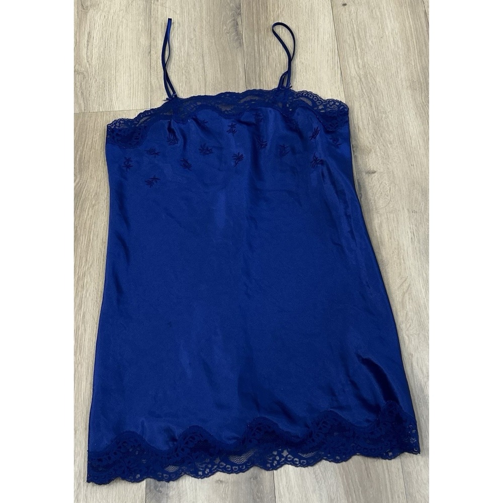 ERIKA TAYLOR INTIMATES Women's Sleepwear Satin Purple Mini Nightgown Sexy Medium